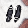 ELEGANCIA-Women's Flat Slingback Pumps-MELINA-BLACK