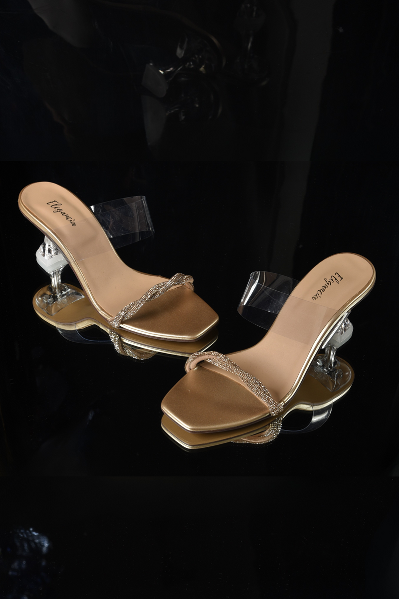 ELEGANCIA - Women Transparent Heels Spark