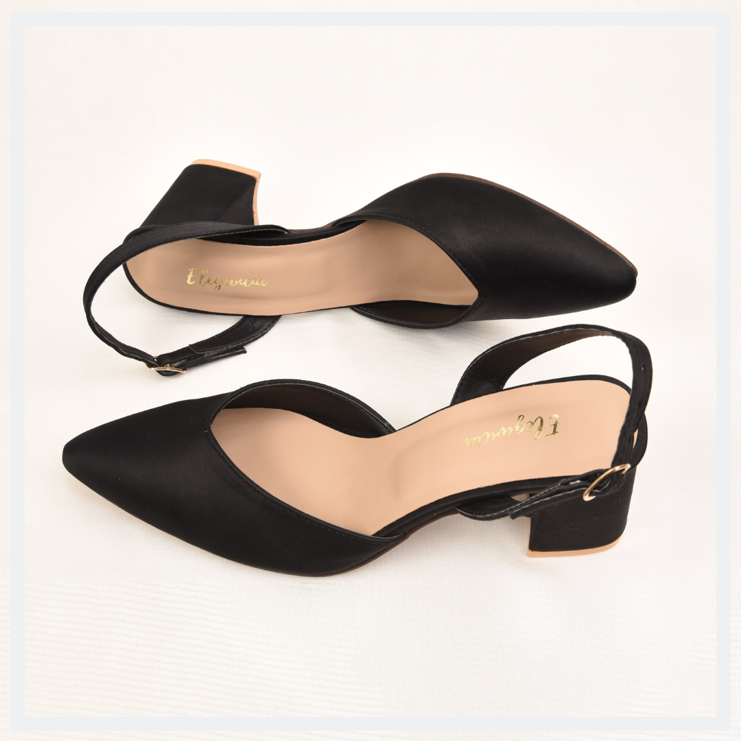 Ladies block heel court shoes online