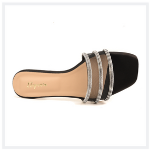 ELEGANCIA - Women Flat Slides Dazzle