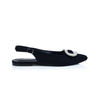 ELEGANCIA-Women's Flat Slingback Pumps-MELINA-BLACK