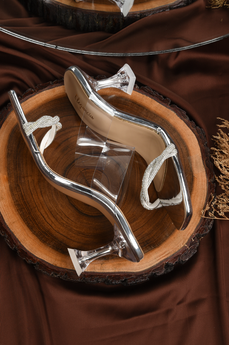 ELEGANCIA - Women Transparent Heels Spark