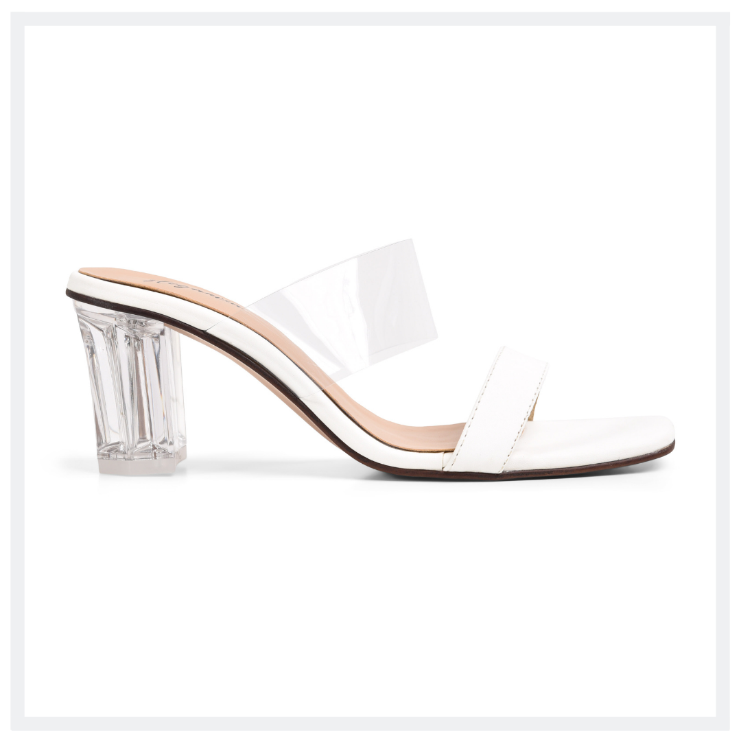 White 2025 transparent heels