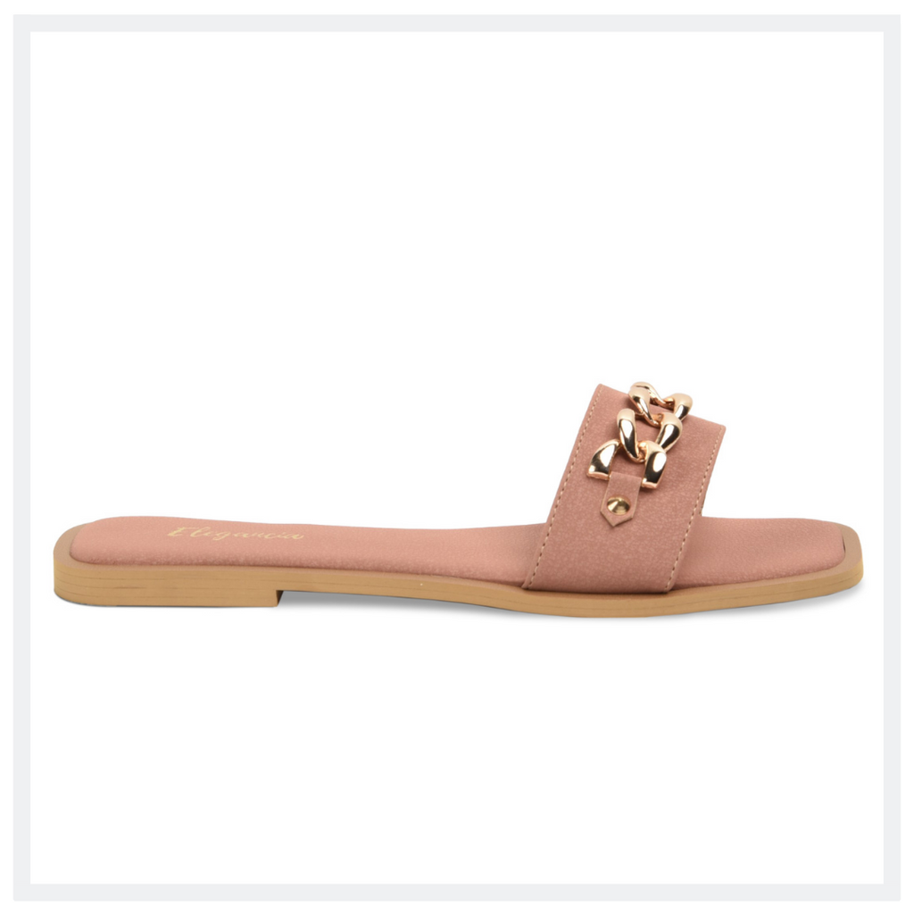 ELEGANCIA - Women Flat Chain Slides Kendall