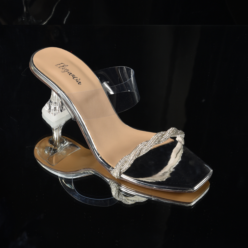 ELEGANCIA - Women Transparent Heels Spark