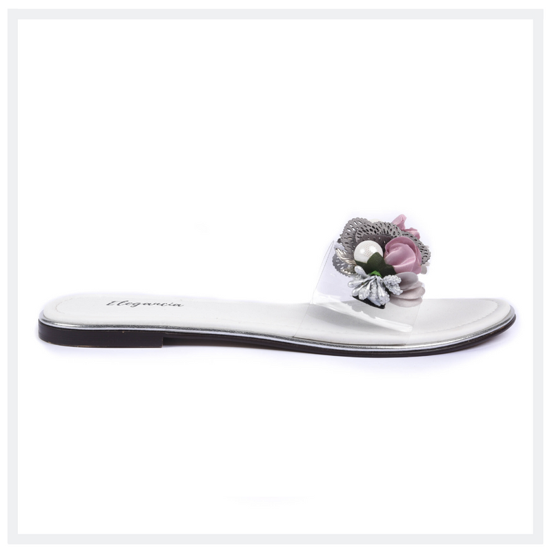 Women s Flat Floral Slide Sandals PLX Buy Shoes Online in