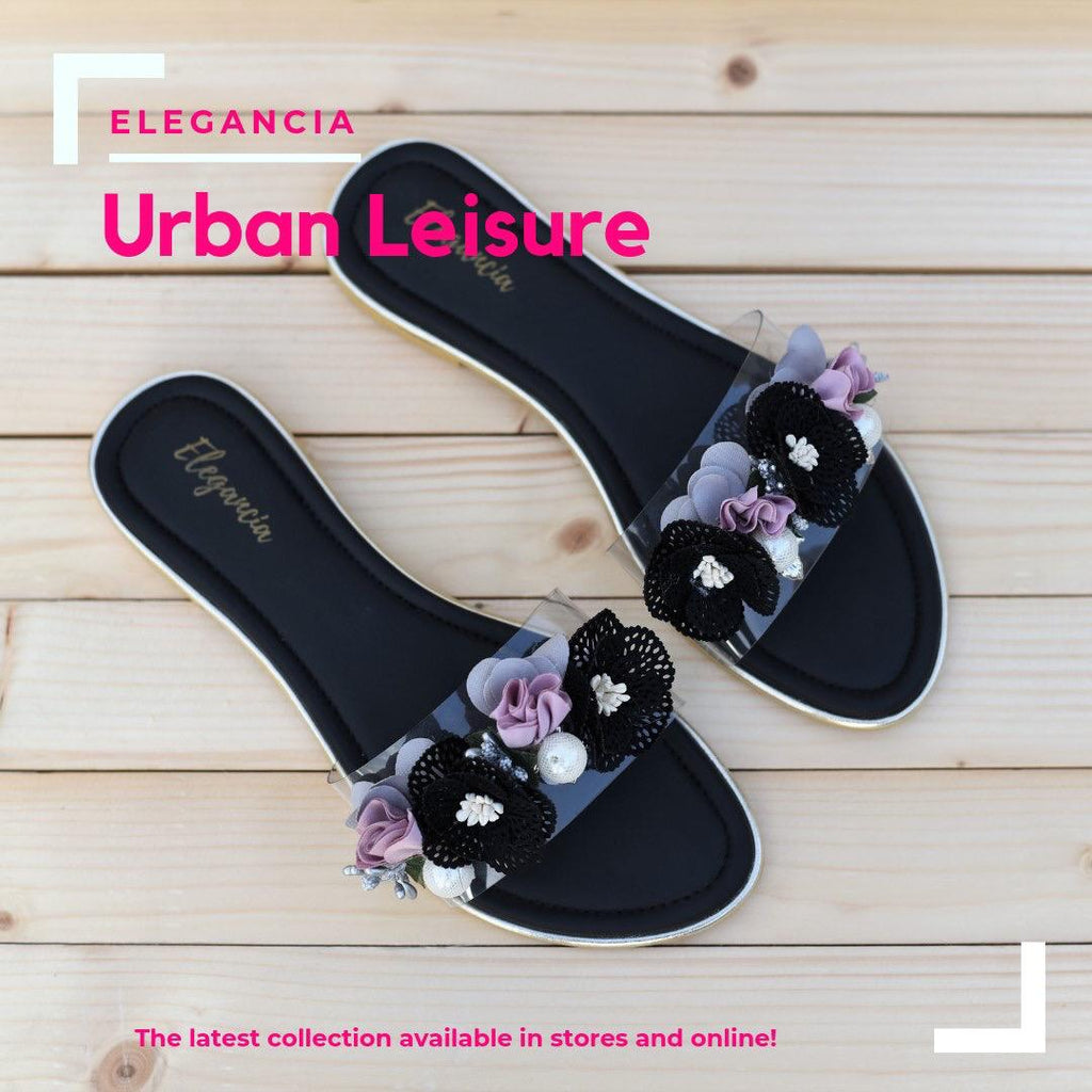 ELEGANCIA - Women Transparent Floral Slides